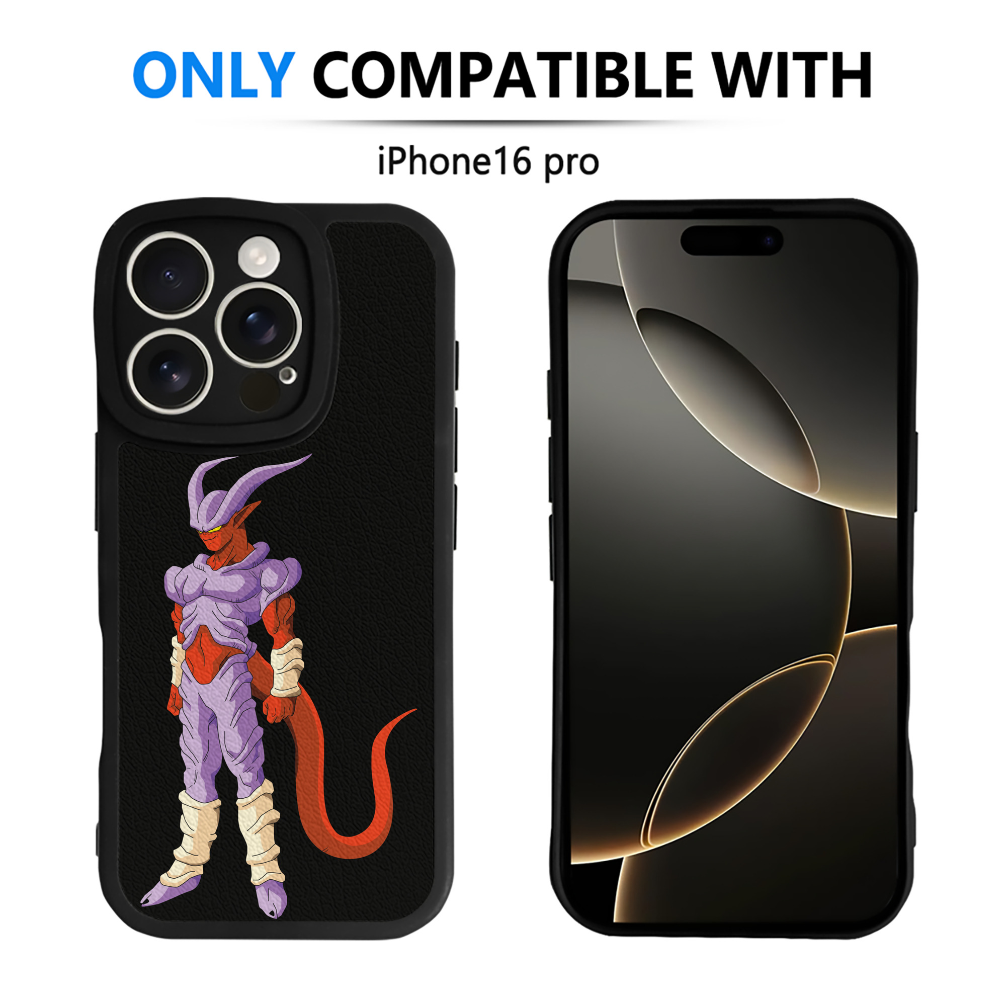 （画像用） ドラゴンボール ジャネンバ DRAGON BALL Janemba 【iPhone 16シリーズ対応】シリコンスマホケース（レザー調） 材質：シリコン